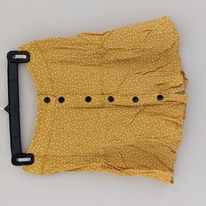 Bershka Yellow Mini Skirt